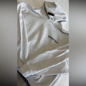 Essentials Light Gray Hoodie for Men